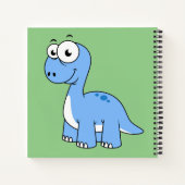 Schattigee afbeelding van een brontosaurus. notitieboek (Achterkant)