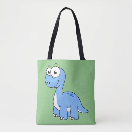 Schattigee afbeelding van een brontosaurus. tote bag (Voorkant)
