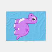 Schattigee afbeelding van een brontosaurusdinosaur fleece deken (Voorkant (Horizontaal))