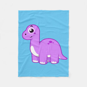 Schattigee afbeelding van een brontosaurusdinosaur fleece deken