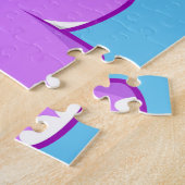 Schattigee afbeelding van een brontosaurusdinosaur legpuzzel (Zijkant)