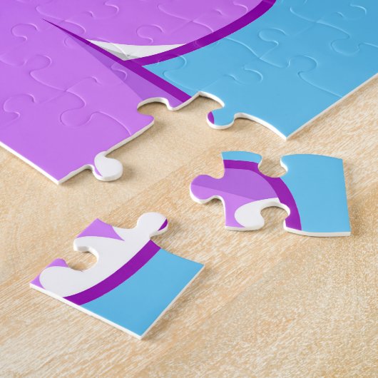 Schattigee afbeelding van een brontosaurusdinosaur legpuzzel (Zijkant)