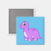 Schattigee afbeelding van een brontosaurusdinosaur magneet (Voorkant / Achterkant)