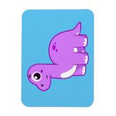 Schattigee afbeelding van een brontosaurusdinosaur magneet (Verticaal)