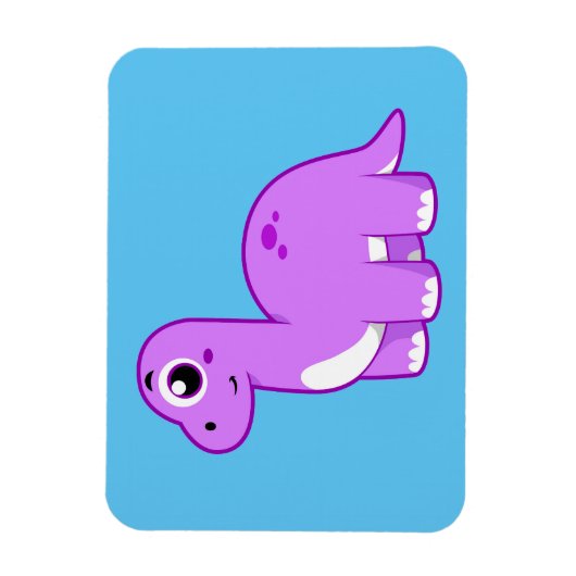 Schattigee afbeelding van een brontosaurusdinosaur magneet (Verticaal)