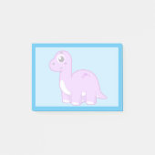 Schattigee afbeelding van een brontosaurusdinosaur post-it® notes (Voorkant)