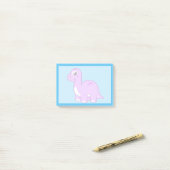 Schattigee afbeelding van een brontosaurusdinosaur post-it® notes (Op bureau)