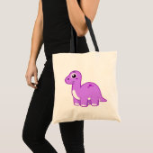 Schattigee afbeelding van een brontosaurusdinosaur tote bag (Voorkant (product))