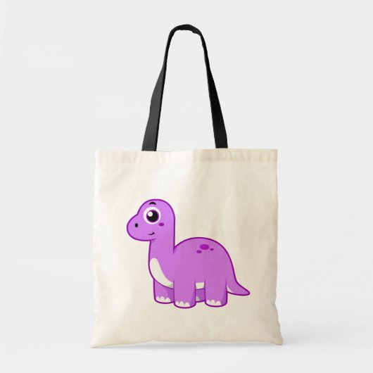 Schattigee afbeelding van een brontosaurusdinosaur tote bag (Voorkant)