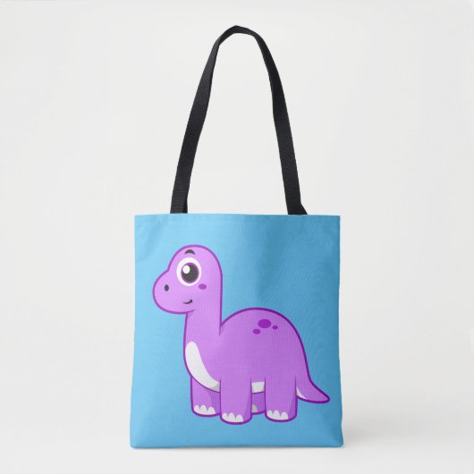 Schattigee afbeelding van een brontosaurusdinosaur tote bag (Voorkant)