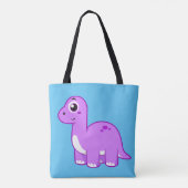 Schattigee afbeelding van een brontosaurusdinosaur tote bag (Achterkant)