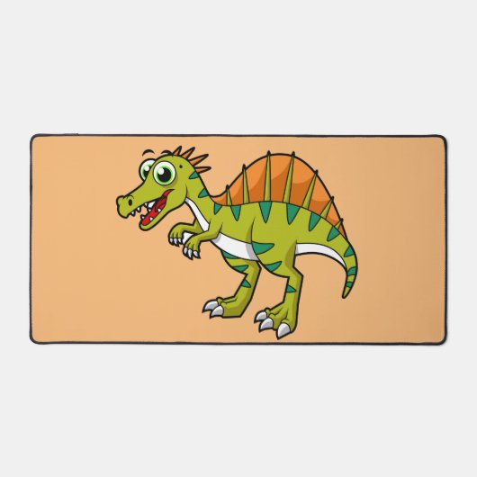 Schattigee afbeelding van een lachende spinosaurus bureaumat (Voorkant)