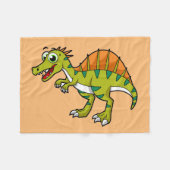 Schattigee afbeelding van een lachende spinosaurus fleece deken (Voorkant (Horizontaal))