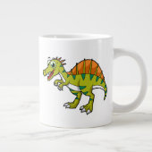 Schattigee afbeelding van een lachende spinosaurus grote koffiekop (Rechts)