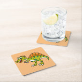 Schattigee afbeelding van een lachende spinosaurus kartonnen onderzetters (Insitu)