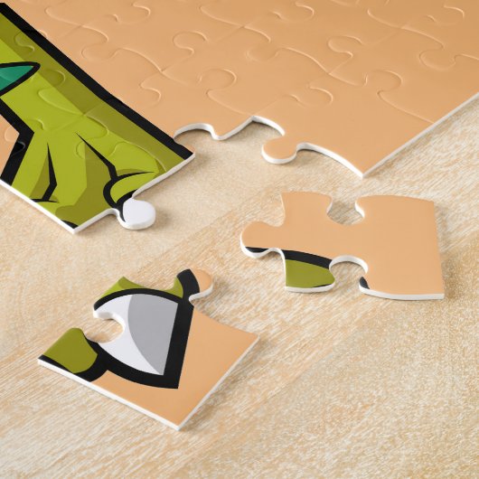 Schattigee afbeelding van een lachende spinosaurus legpuzzel (Zijkant)