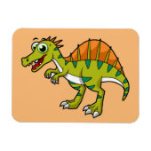 Schattigee afbeelding van een lachende spinosaurus magneet (Horizontaal)