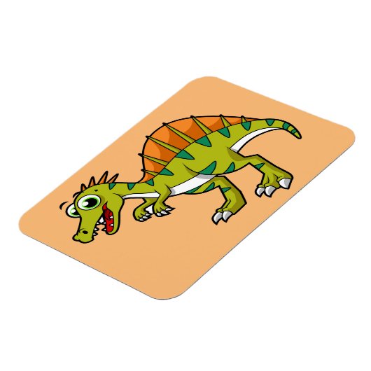 Schattigee afbeelding van een lachende spinosaurus magneet (Linkerzijde)