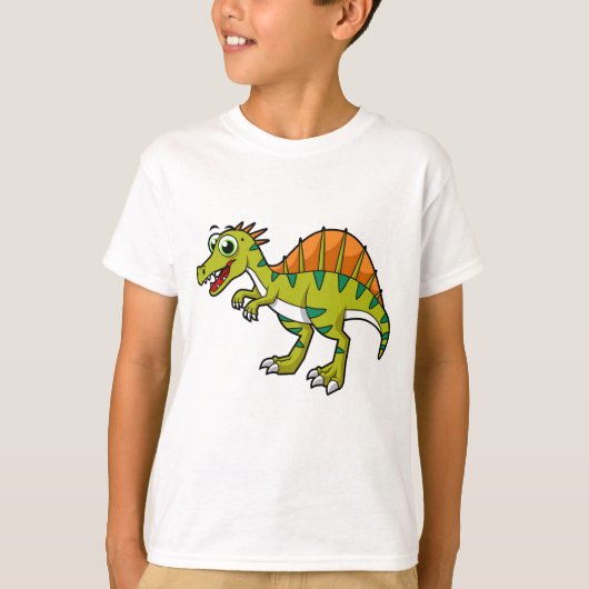 Schattigee afbeelding van een lachende spinosaurus t-shirt (Voorkant)