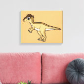 Schattigee afbeelding van een Pachycephalosaurus d Canvas Afdruk (Insitu (Woonkamer))