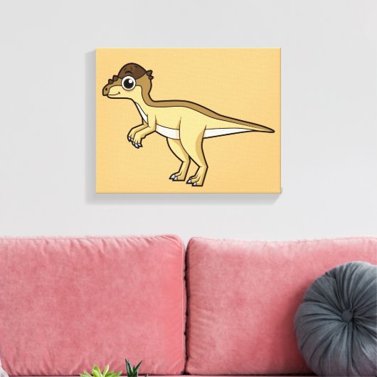 Schattigee afbeelding van een Pachycephalosaurus d Canvas Afdruk (Insitu (Woonkamer))