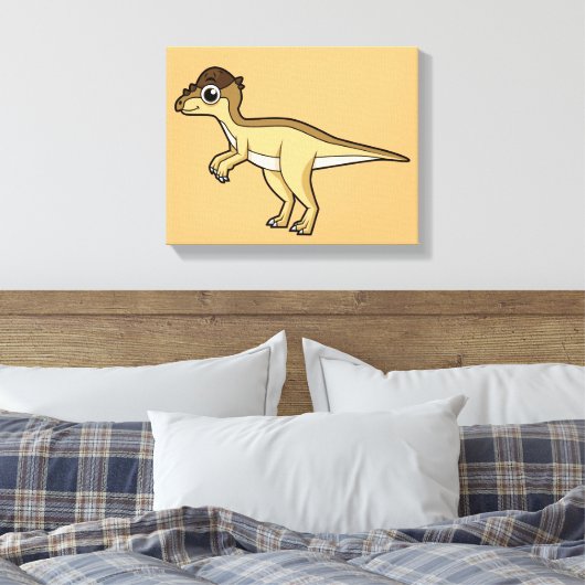 Schattigee afbeelding van een Pachycephalosaurus d Canvas Afdruk (Insitu (Slaapkamer))