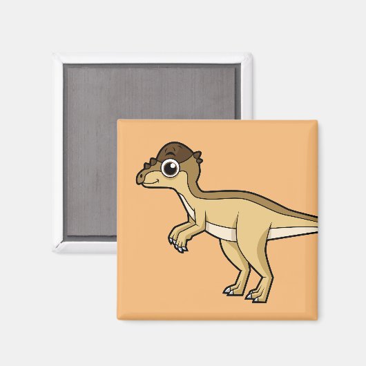 Schattigee afbeelding van een Pachycephalosaurus d Magneet (Voorkant / Achterkant)