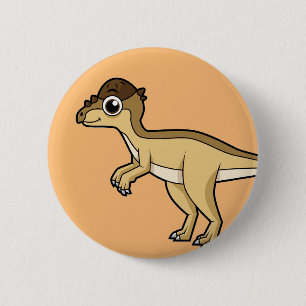 Schattigee afbeelding van een Pachycephalosaurus d Ronde Button 5,7 Cm