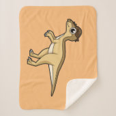 Schattigee afbeelding van een Pachycephalosaurus d Sherpa Deken (Voorkant)