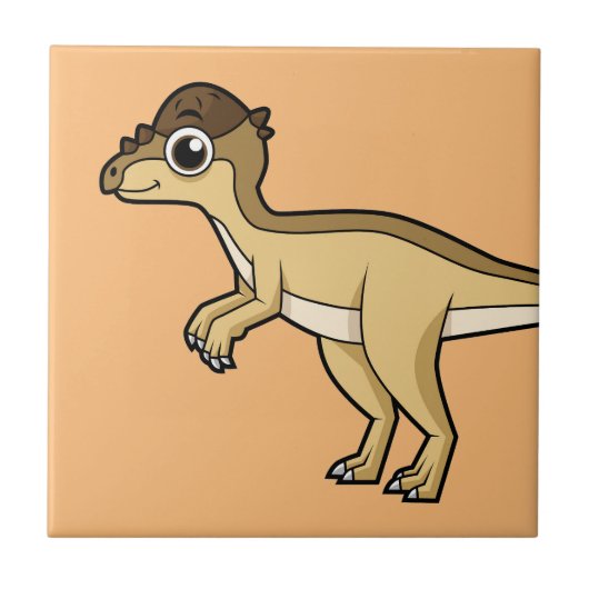 Schattigee afbeelding van een Pachycephalosaurus d Tegeltje (Voorkant)