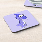 Schattigee afbeelding van een parasaurolophus dino bier onderzetter (Linkerzijde)