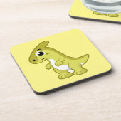 Schattigee afbeelding van een parasaurolophus dino bier onderzetter (Linkerzijde)