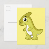 Schattigee afbeelding van een parasaurolophus dino briefkaart (Voorkant / Achterkant)