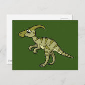 Schattigee afbeelding van een parasaurolophus dino briefkaart (Voorkant / Achterkant)
