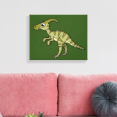 Schattigee afbeelding van een parasaurolophus dino canvas afdruk (Insitu (Woonkamer))