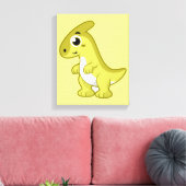 Schattigee afbeelding van een parasaurolophus dino canvas afdruk (Insitu (Woonkamer))