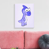 Schattigee afbeelding van een parasaurolophus dino canvas afdruk (Insitu (Woonkamer))