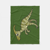 Schattigee afbeelding van een parasaurolophus dino fleece deken (Voorkant)