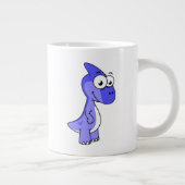 Schattigee afbeelding van een parasaurolophus dino grote koffiekop (Rechts)