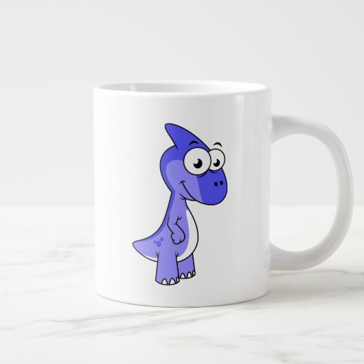 Schattigee afbeelding van een parasaurolophus dino grote koffiekop (Rechts)