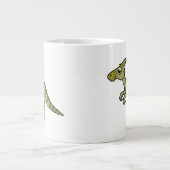 Schattigee afbeelding van een parasaurolophus dino grote koffiekop (Voorkant)