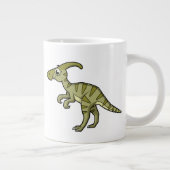 Schattigee afbeelding van een parasaurolophus dino grote koffiekop (Rechts)