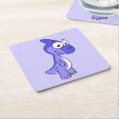 Schattigee afbeelding van een parasaurolophus dino kartonnen onderzetters (Schuin)