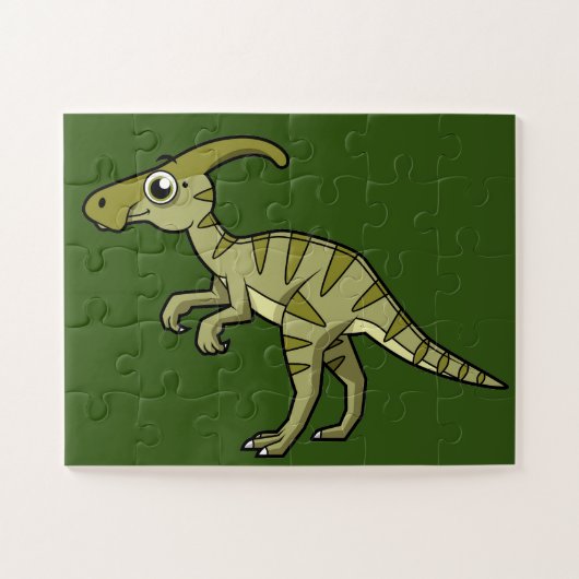 Schattigee afbeelding van een parasaurolophus dino legpuzzel (Horizontaal)