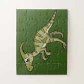 Schattigee afbeelding van een parasaurolophus dino legpuzzel (Verticaal)