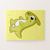 Schattigee afbeelding van een parasaurolophus dino legpuzzel (Horizontaal)