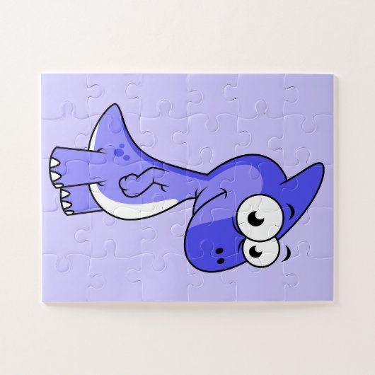 Schattigee afbeelding van een parasaurolophus dino legpuzzel (Horizontaal)