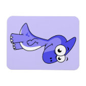 Schattigee afbeelding van een parasaurolophus dino magneet (Horizontaal)