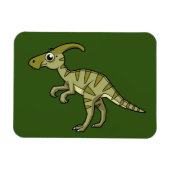 Schattigee afbeelding van een parasaurolophus dino magneet (Horizontaal)