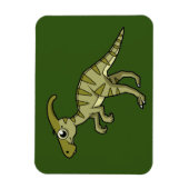 Schattigee afbeelding van een parasaurolophus dino magneet (Verticaal)